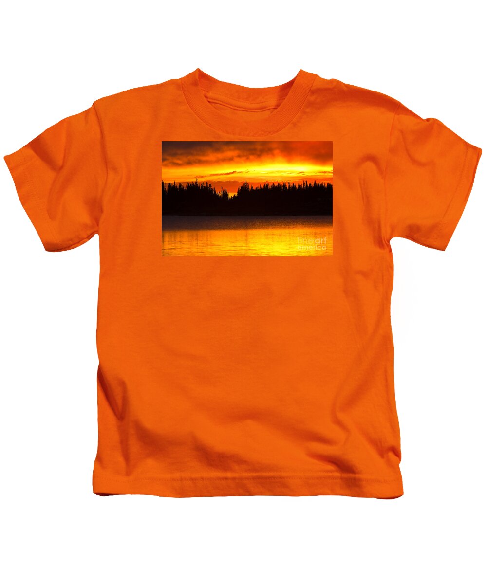 Colorado Kids T-Shirt featuring the photograph Morning Fire by Aaron Whittemore