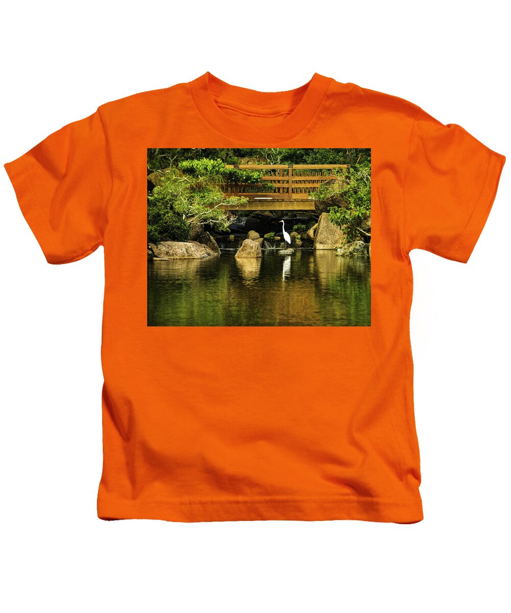 Florida Kids T-Shirt featuring the photograph Peace at Morikami Gardens by Roberta Kayne