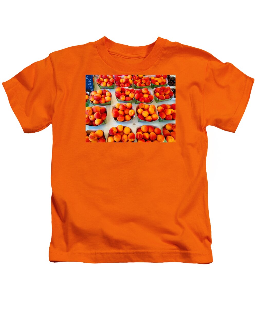 Farmers Kids T-Shirt featuring the photograph Peaches by Tiffany Marchbanks