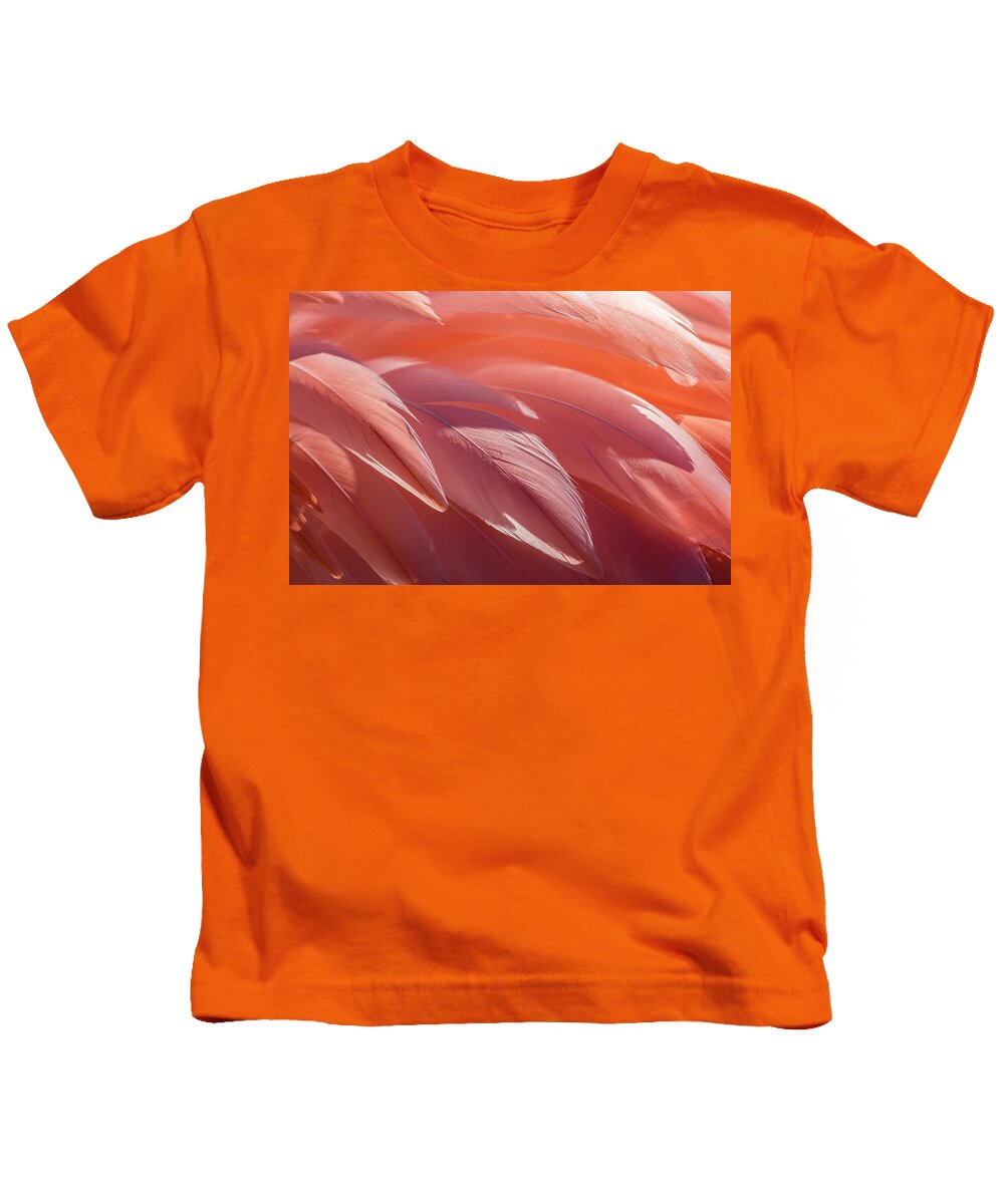 Abstract Kids T-Shirt featuring the photograph Pink Flamingo by Holly Ross