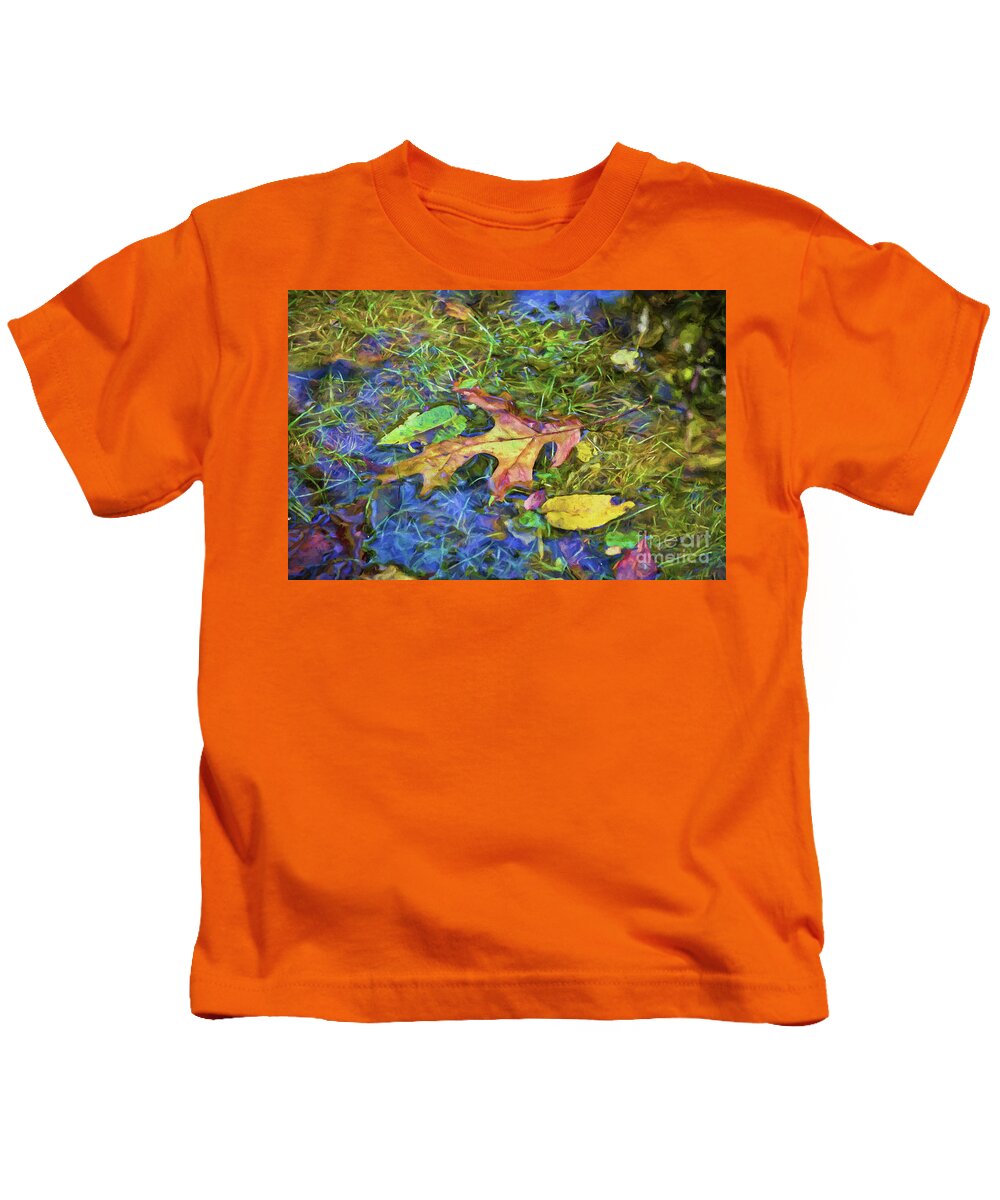 Puddle Wonderful Kids T-Shirt featuring the photograph Puddle Wonderful by Kerri Farley New River Nature
