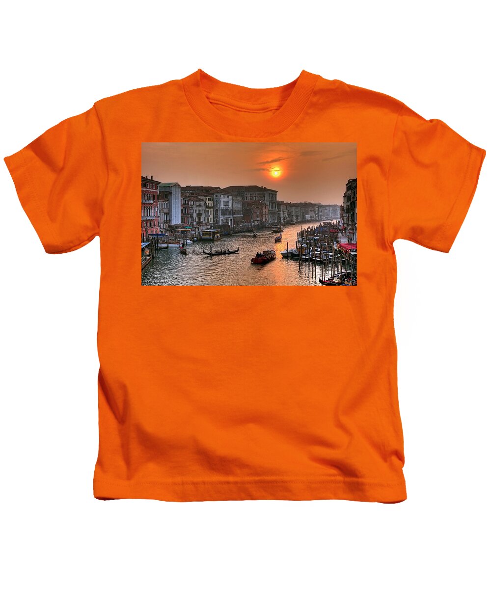 Venice Italy Kids T-Shirt featuring the photograph Riva del Ferro. Venezia by Juan Carlos Ferro Duque