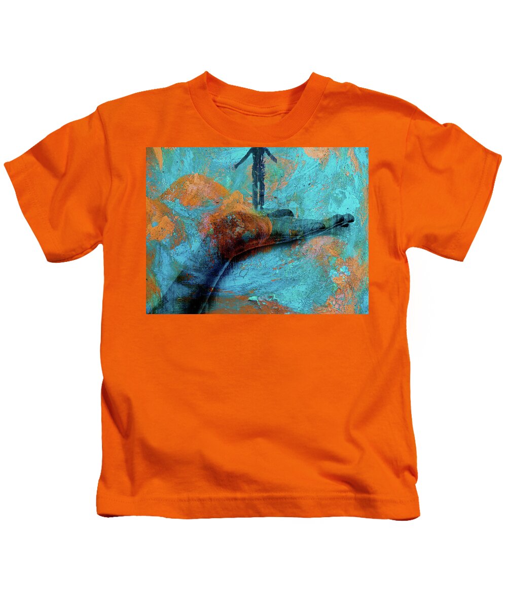 Hand Kids T-Shirt featuring the photograph Standing at the hand by Gabi Hampe