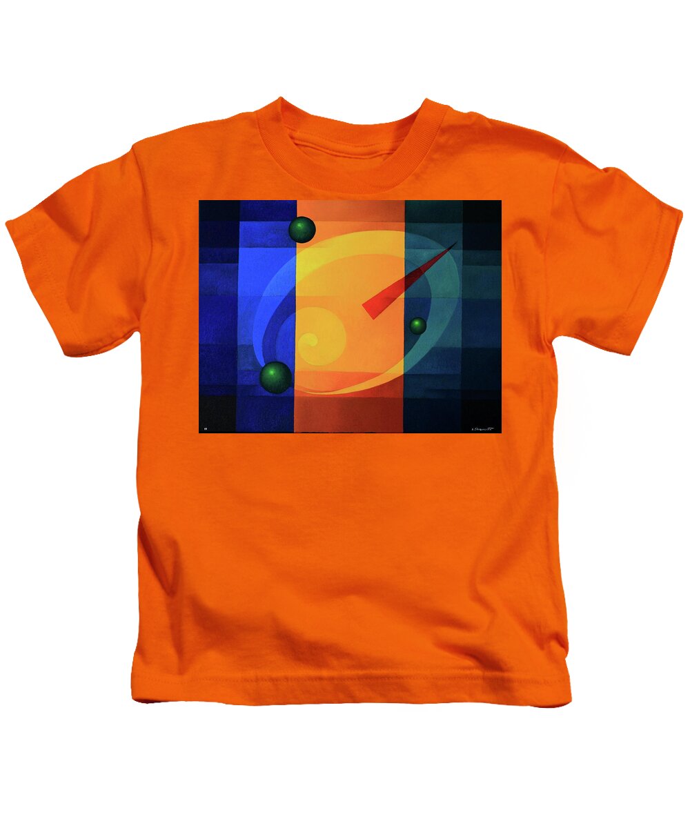 Abstract Kids T-Shirt featuring the painting study for Human Condition by Alberto DAssumpcao