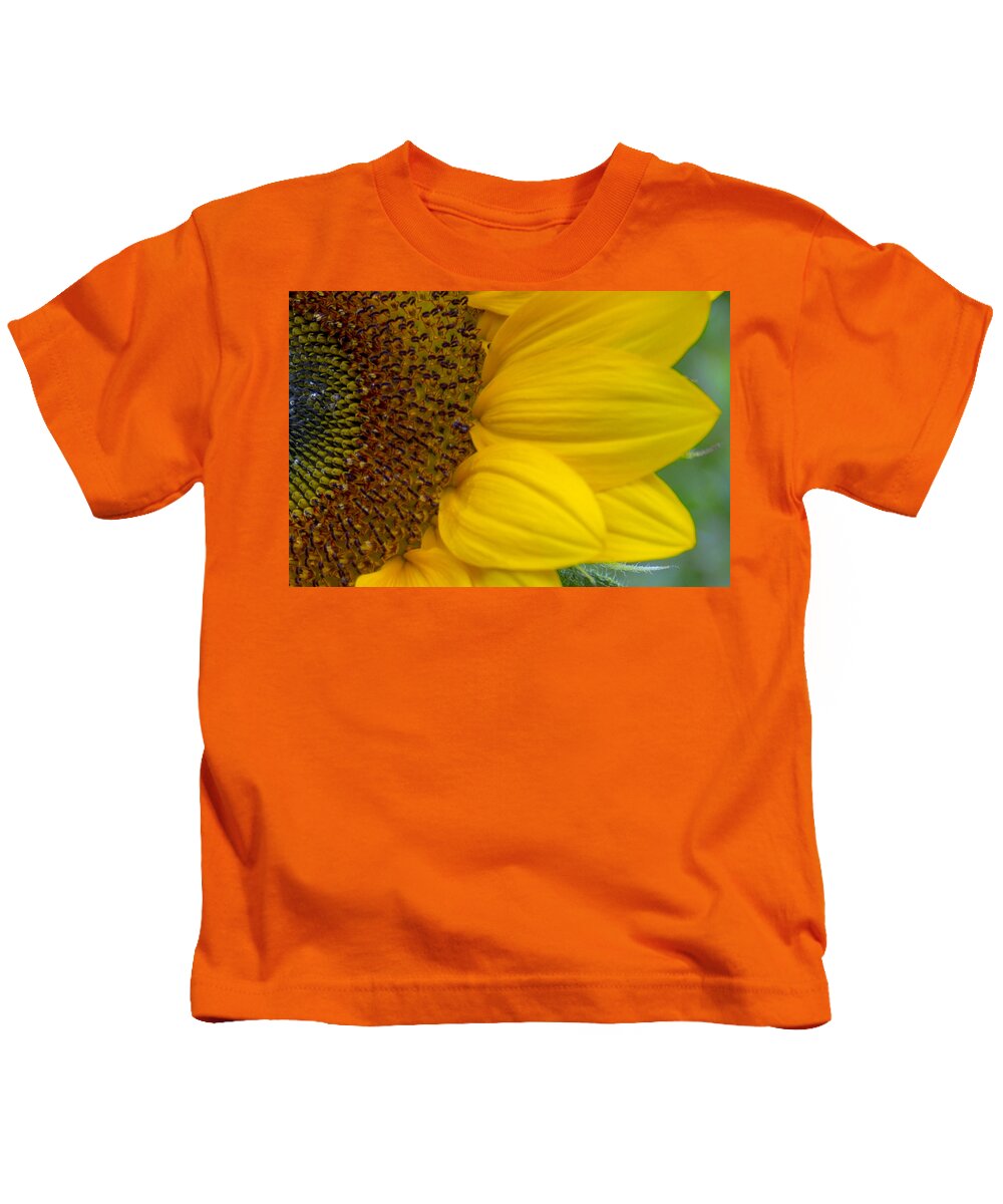 Flower Kids T-Shirt featuring the photograph Sunflower Closeup by Allen Nice-Webb