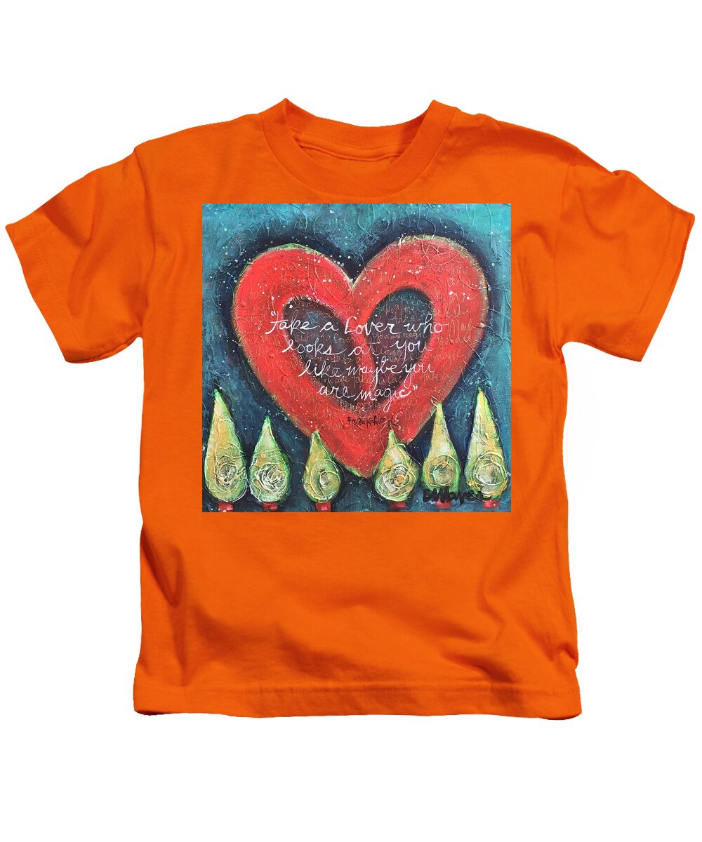 Heart Kids T-Shirt featuring the painting Take A Lover by Laurie Maves ART