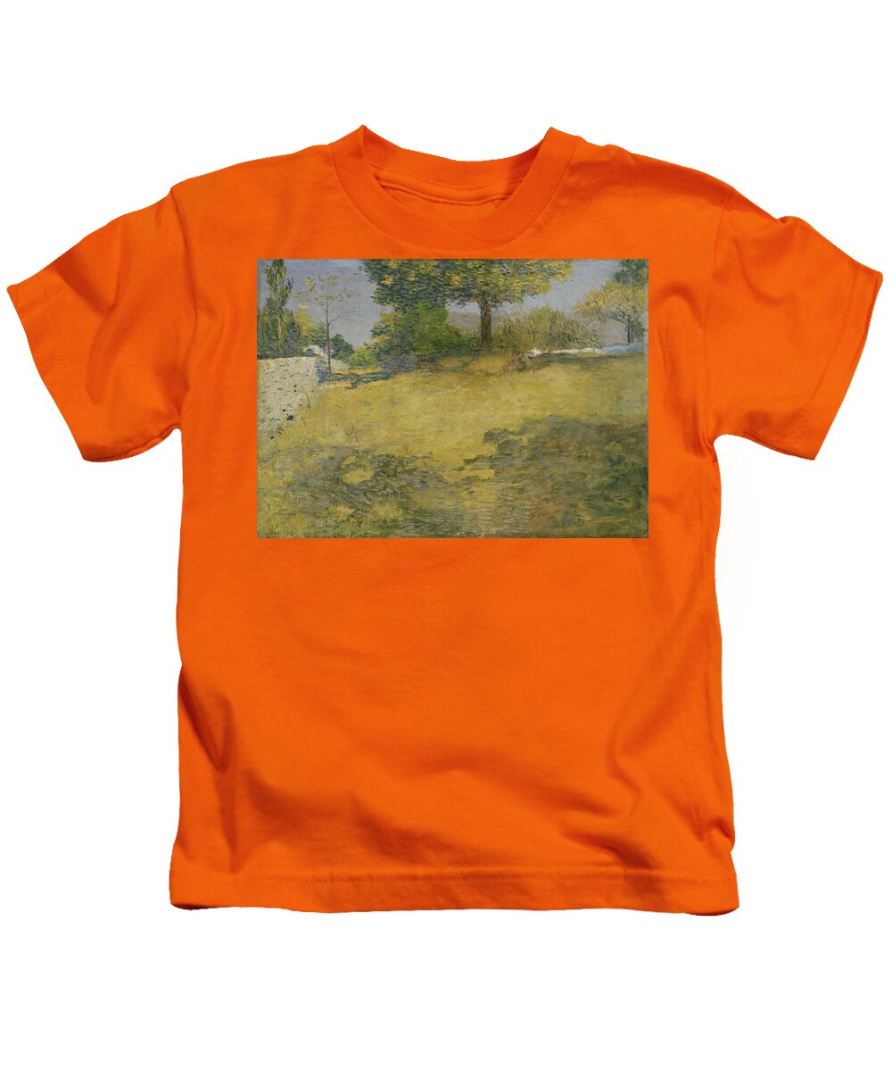 Julian Alden Weir Kids T-Shirt featuring the painting The High Pasture by Julian Alden Weir
