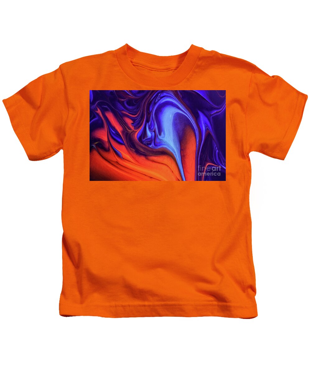Abstract Kids T-Shirt featuring the painting This Too Shall Pass by Patti Schulze