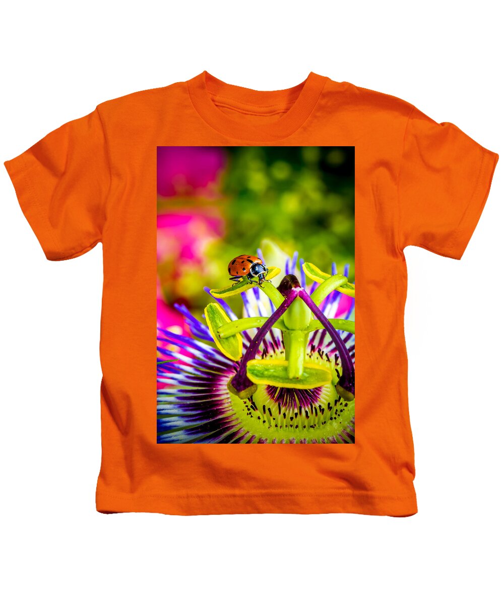 Ladybug Kids T-Shirt featuring the photograph Too much of heaven by TC Morgan