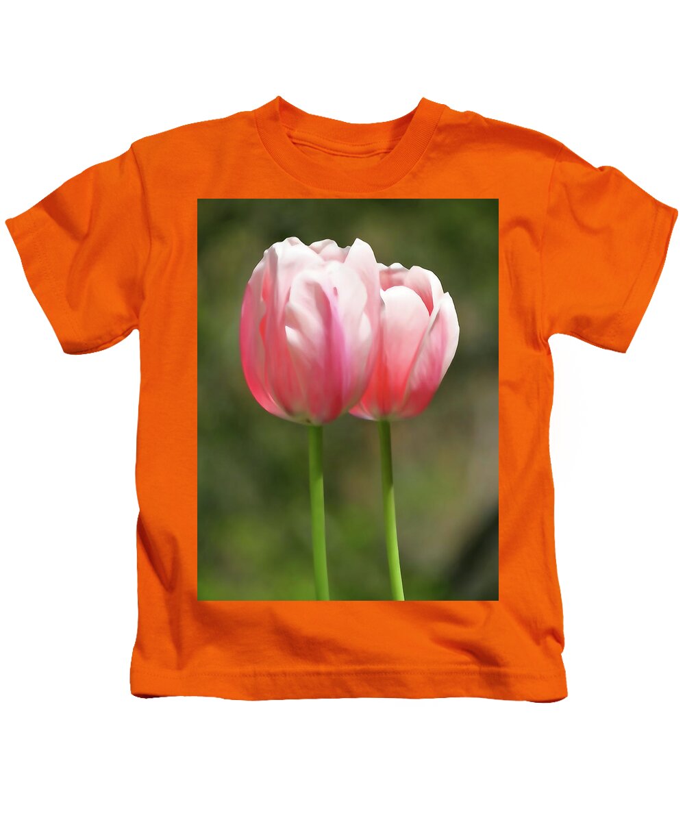 Tulip Kids T-Shirt featuring the photograph Tulip Pair by David T Wilkinson