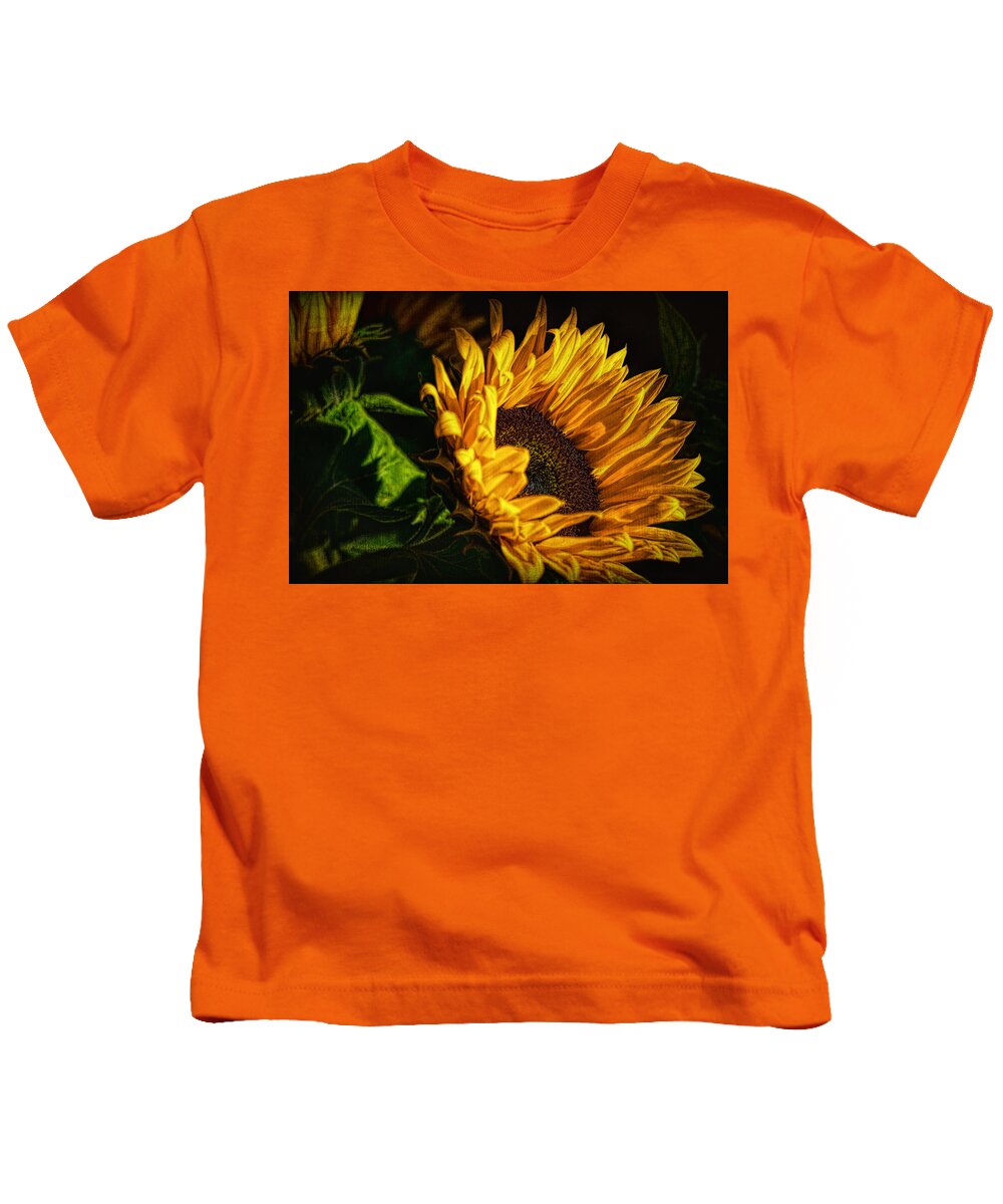 Hdr Kids T-Shirt featuring the photograph Warmth of the Sunflower by Michael Hope