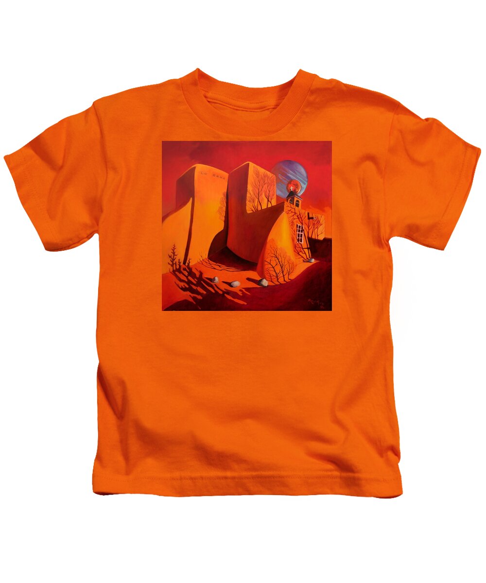 Moon Kids T-Shirt featuring the painting When Jupiter Aligns with Mars by Art West