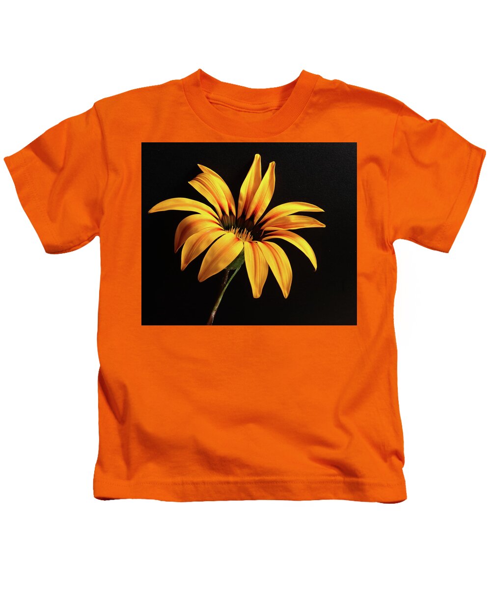 Flower Kids T-Shirt featuring the photograph Yellow Gazania Flower by Jeff Townsend