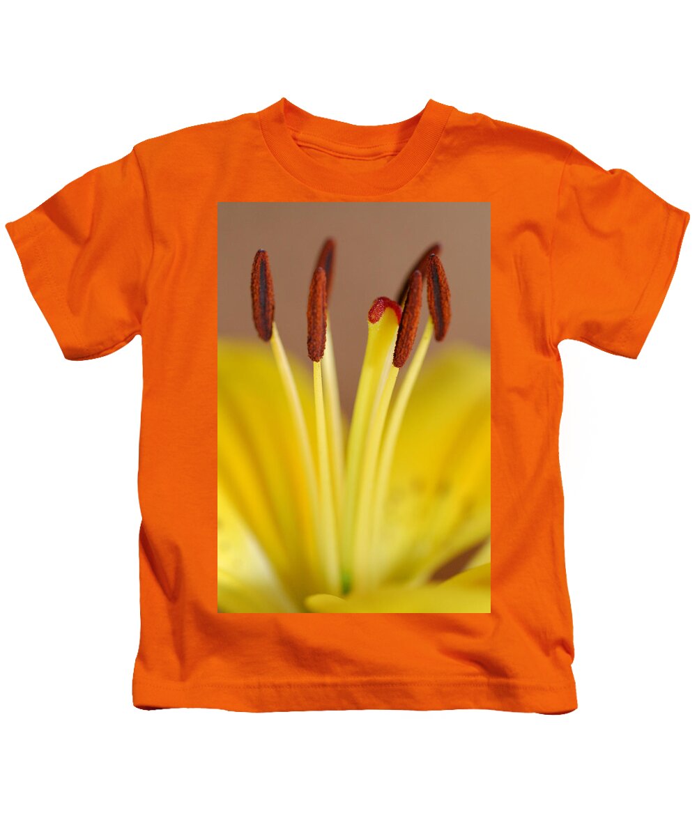 Flower Kids T-Shirt featuring the photograph Yellow Lily Reach 1 by Amy Fose