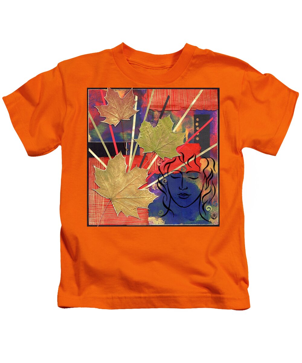 Inspirational Kids T-Shirt featuring the mixed media Michael the Angel by Koka Filipovic