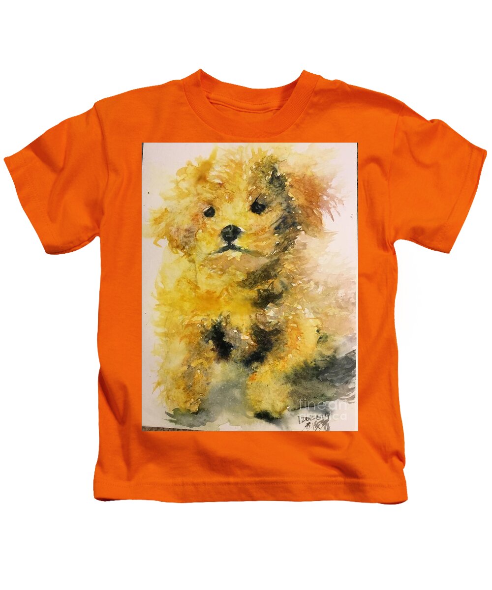1092019 Kids T-Shirt featuring the painting 1092019 by Han in Huang wong