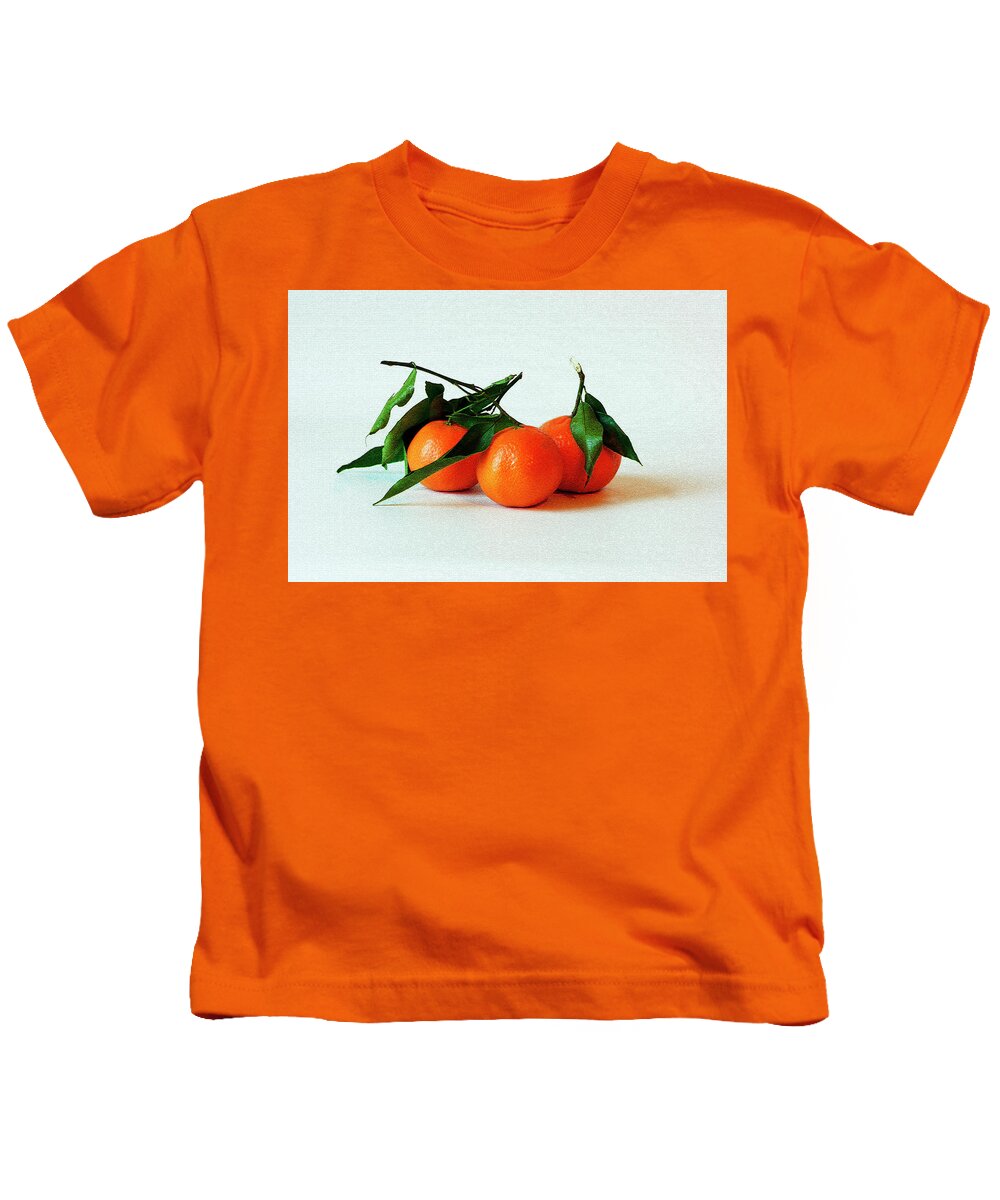 Studio Kids T-Shirt featuring the photograph 11--01-13 STUDIO. 3 Clementines by Lachlan Main