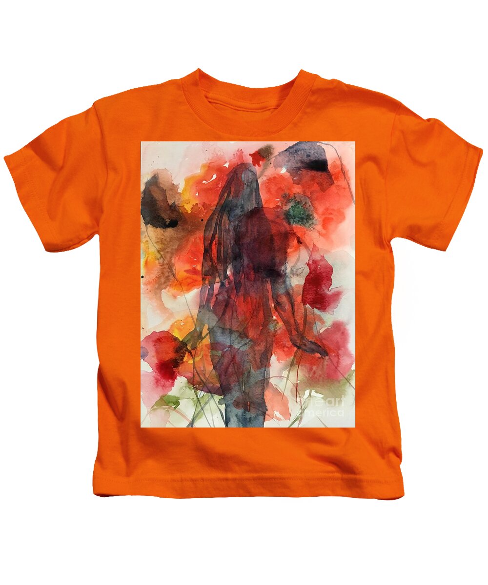 1382019 Kids T-Shirt featuring the painting 1382018 by Han in Huang wong