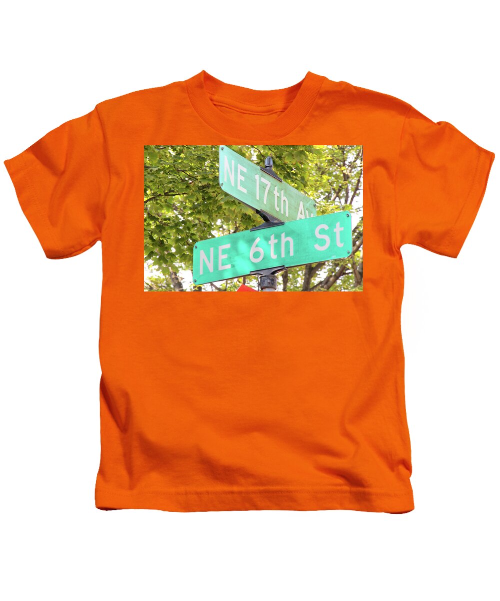 In Focus Kids T-Shirt featuring the photograph 17th - 6th NE by Nancy Dunivin