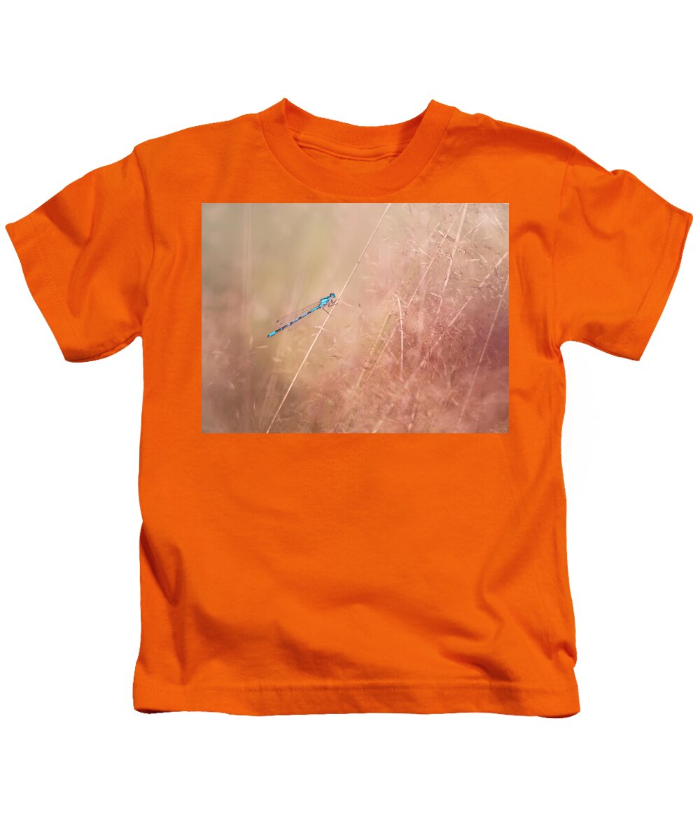 Dragonfly Kids T-Shirt featuring the photograph Around The Meadow 12 by Jaroslav Buna