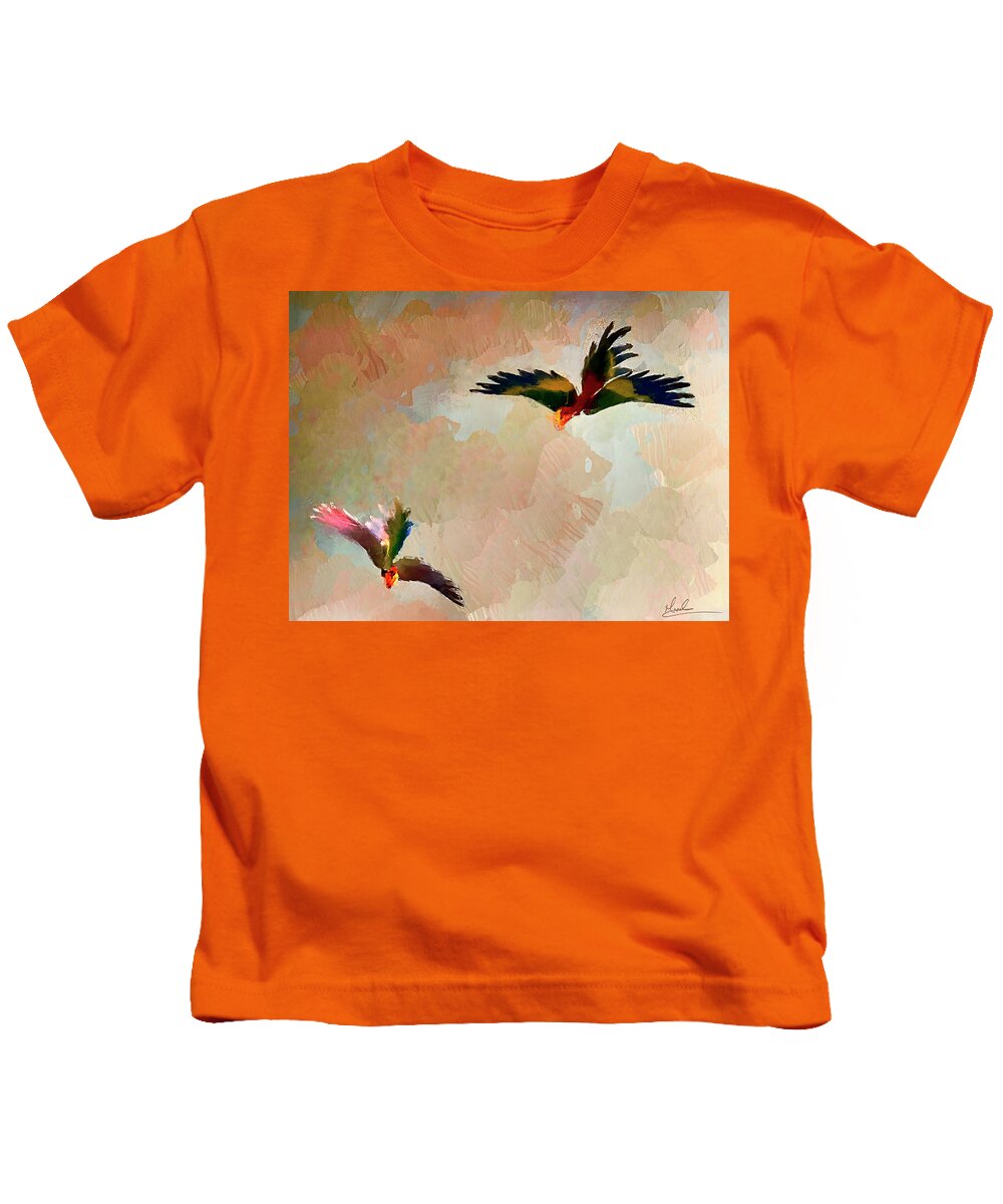 Birds Kids T-Shirt featuring the photograph Birds II by GW Mireles