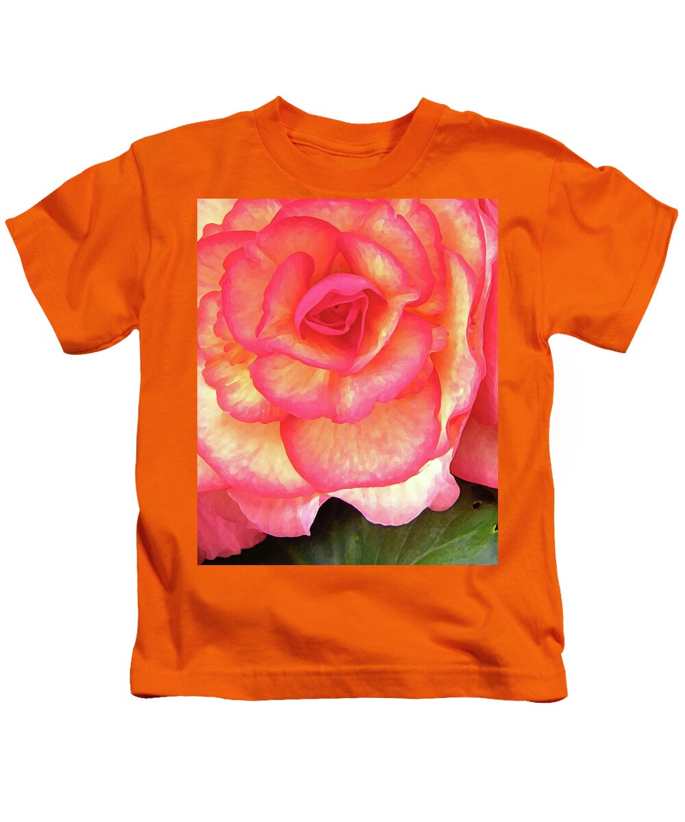 Rose Kids T-Shirt featuring the photograph Eye Of The Rose by Randall Dill