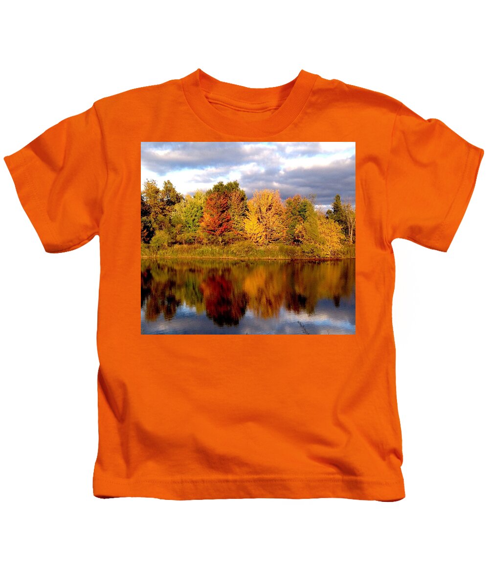 Landscape Kids T-Shirt featuring the photograph Fall Color Blast by Marty Klar