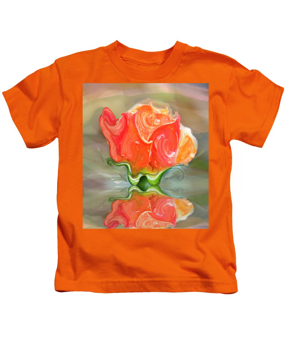 Abstract Kids T-Shirt featuring the photograph Fancy Rose by Lisa Malecki