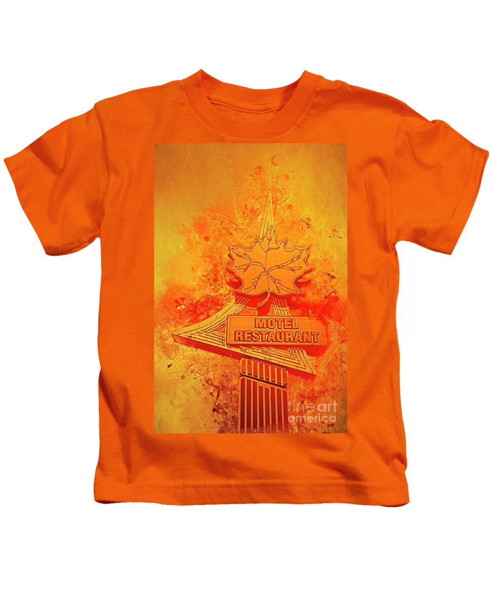 Canada Kids T-Shirt featuring the photograph Fiery by Lenore Locken