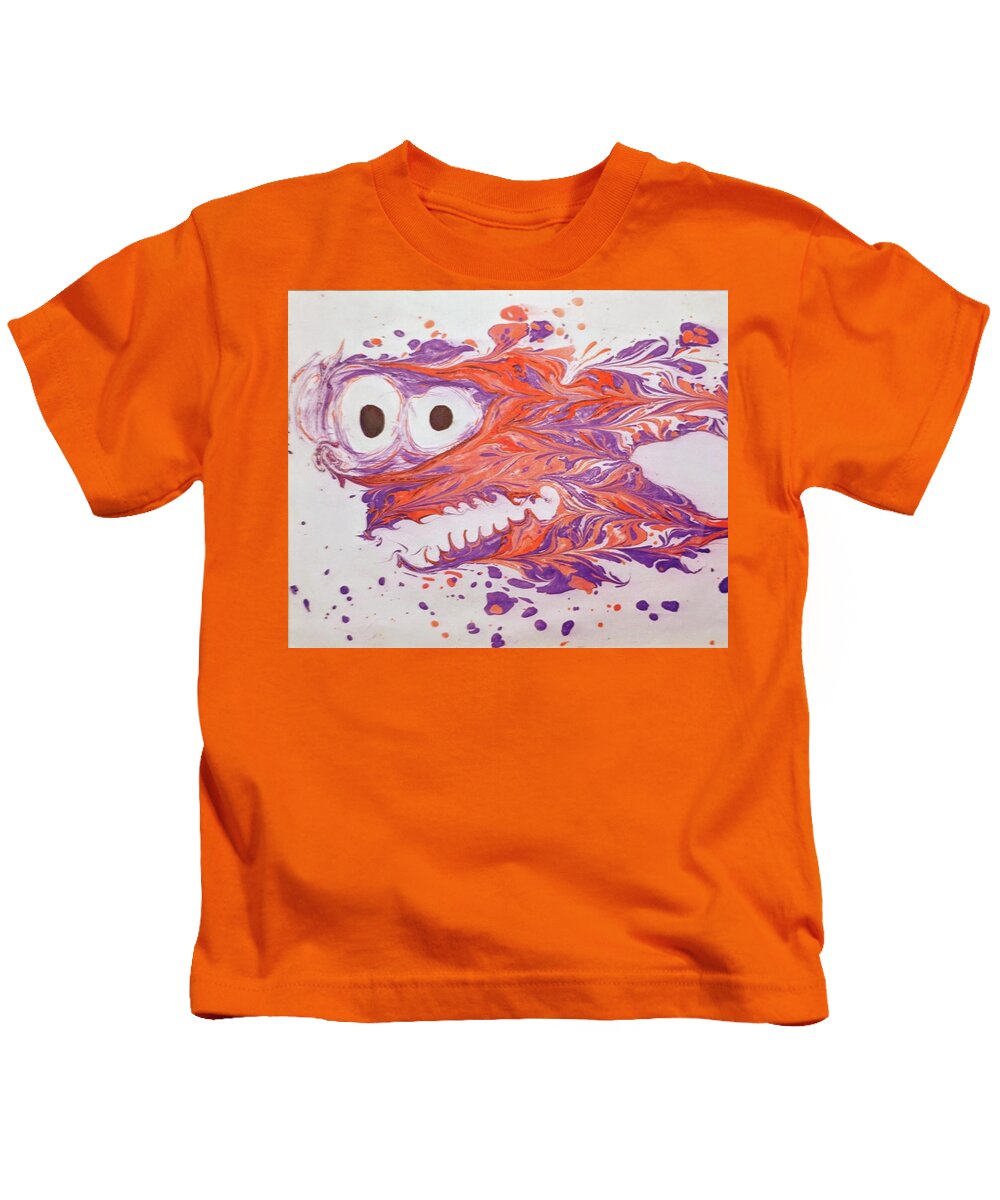 Empathy Kids T-Shirt featuring the painting Horace on the Night Shift by Misty Morehead