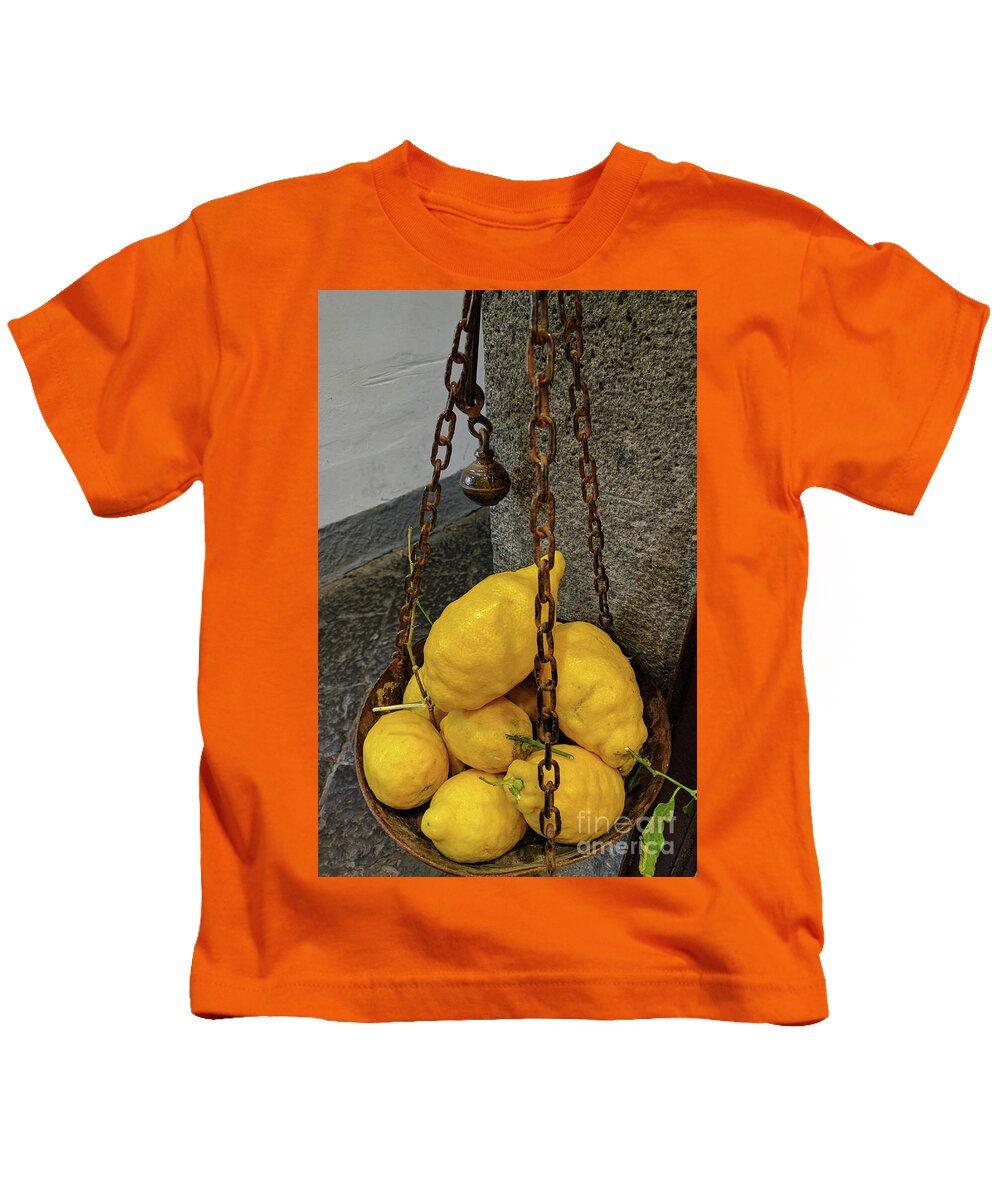Amalfi Kids T-Shirt featuring the photograph Lemons by Terri Brewster