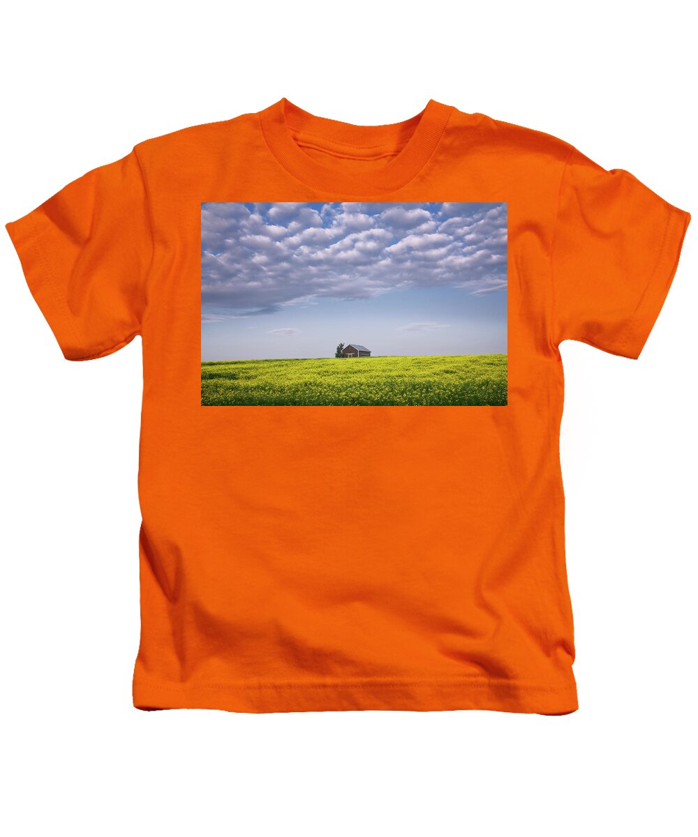 Canola Kids T-Shirt featuring the photograph Outstanding In Its Field by Dan Jurak