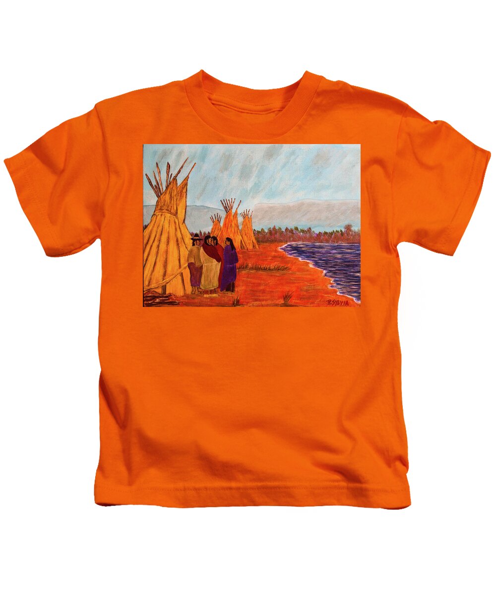 Summer Kids T-Shirt featuring the painting Summer Vacation by Randy Sylvia