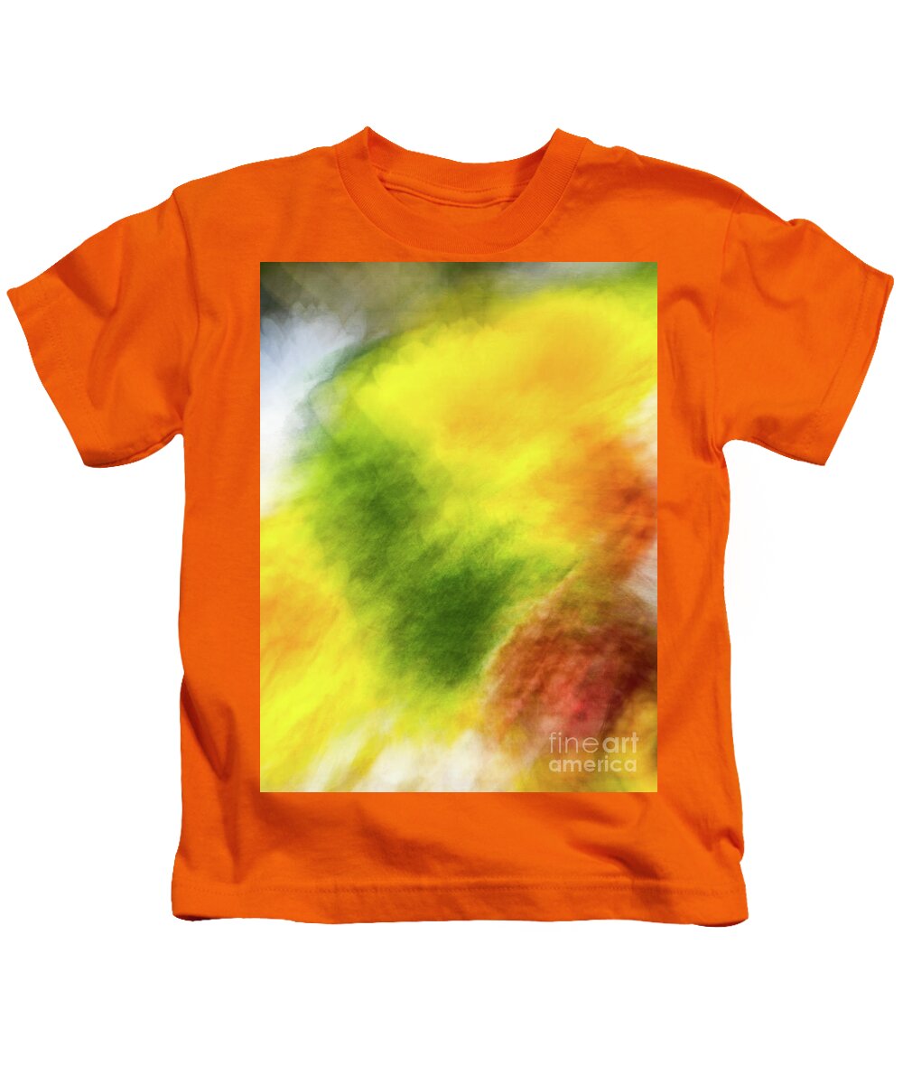 Abstract Kids T-Shirt featuring the photograph Yellow and green abstract by Phillip Rubino