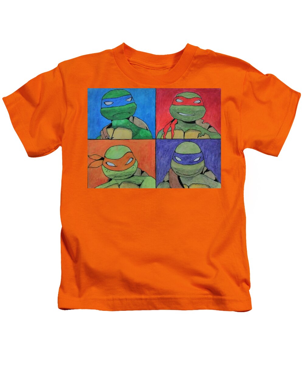 Teenage Mutant Ninja Turtles #7 Kids T-Shirt by David Stephenson