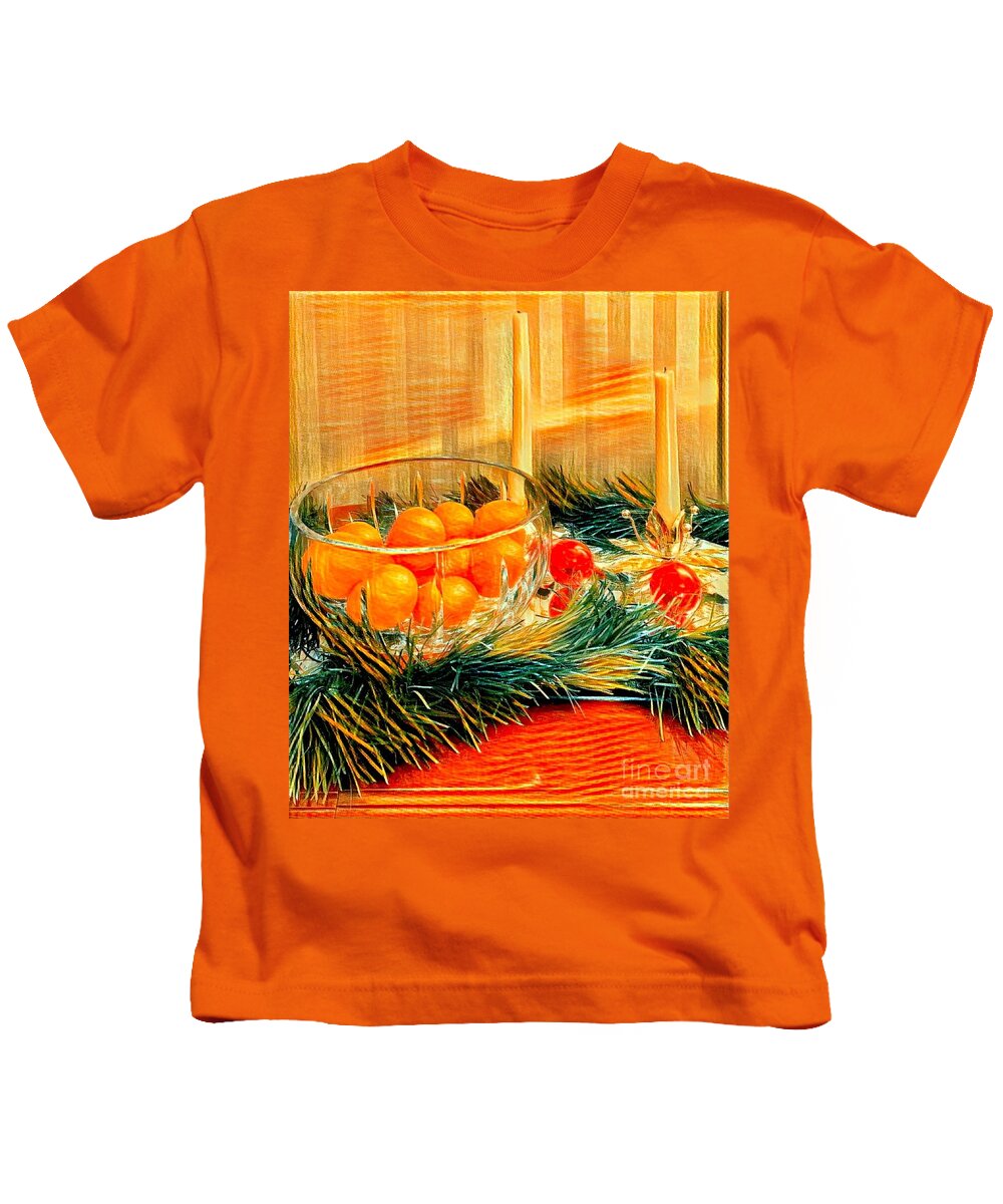 A New Year Coming Kids T-Shirt featuring the digital art A New Year Coming by Karen Francis