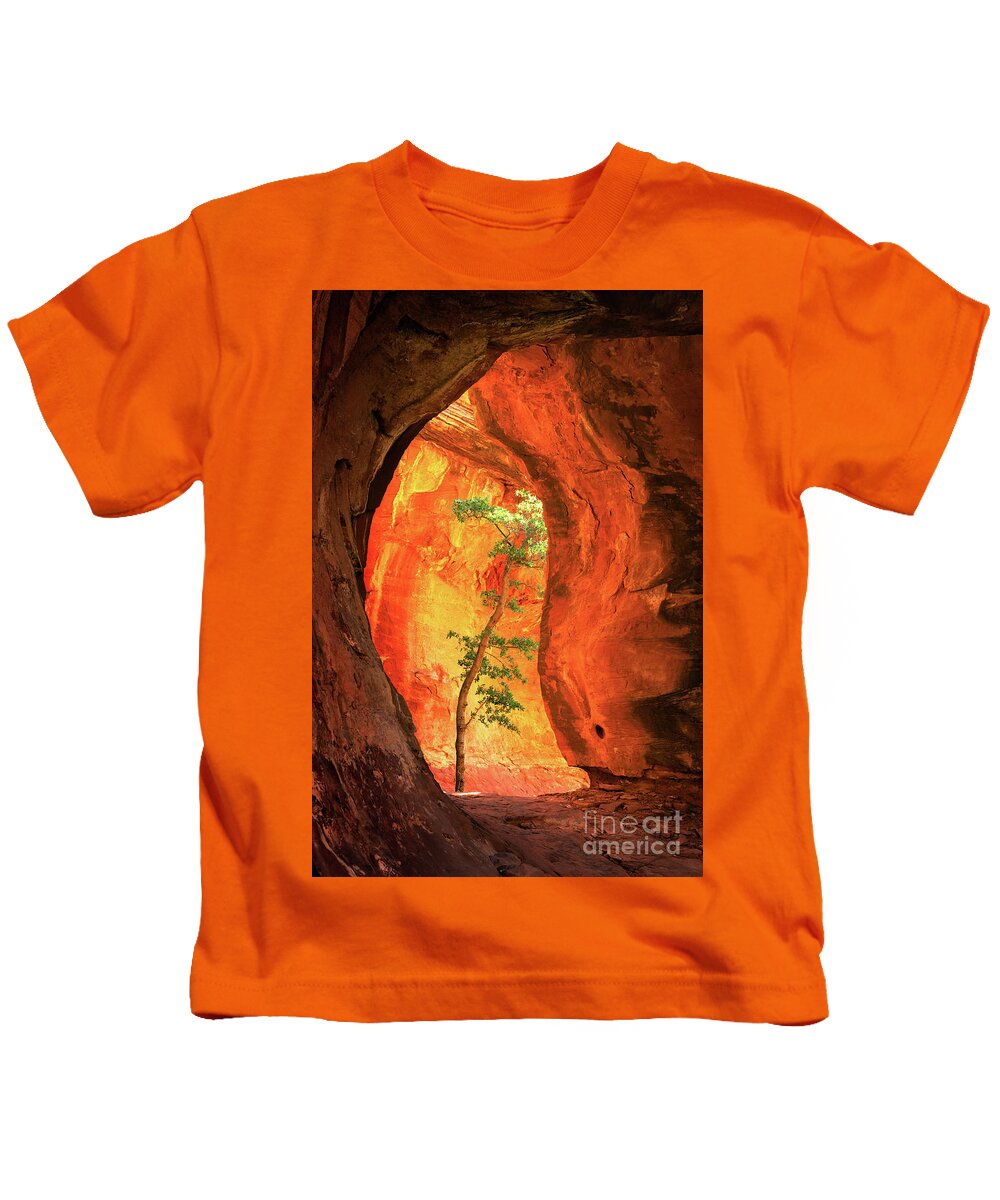 Tree Kids T-Shirt featuring the photograph Bend to the Light by Anthony Heflin