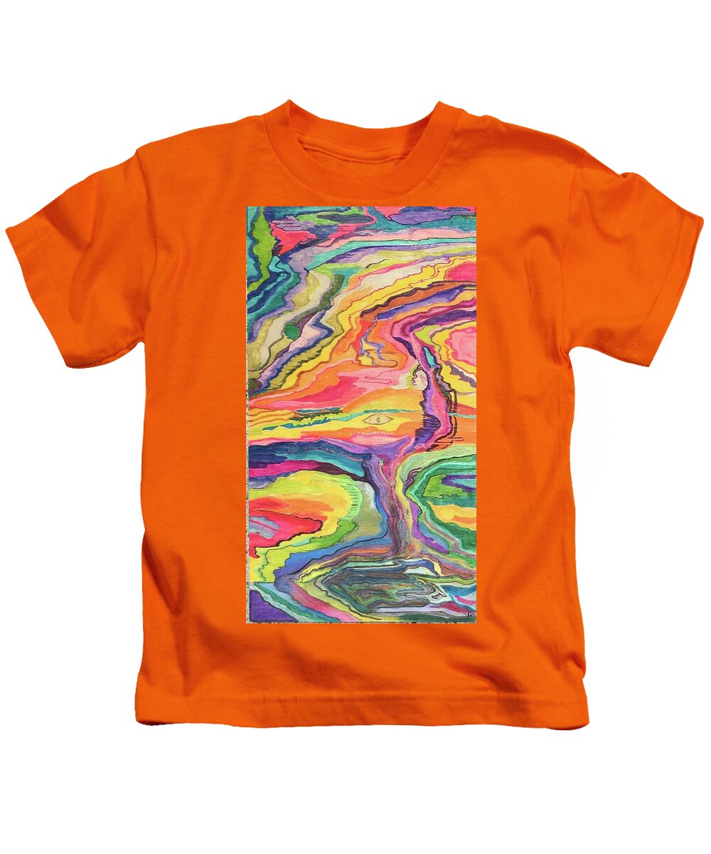 Imaginary Kids T-Shirt featuring the drawing Blow Away by Suzanne Udell Levinger