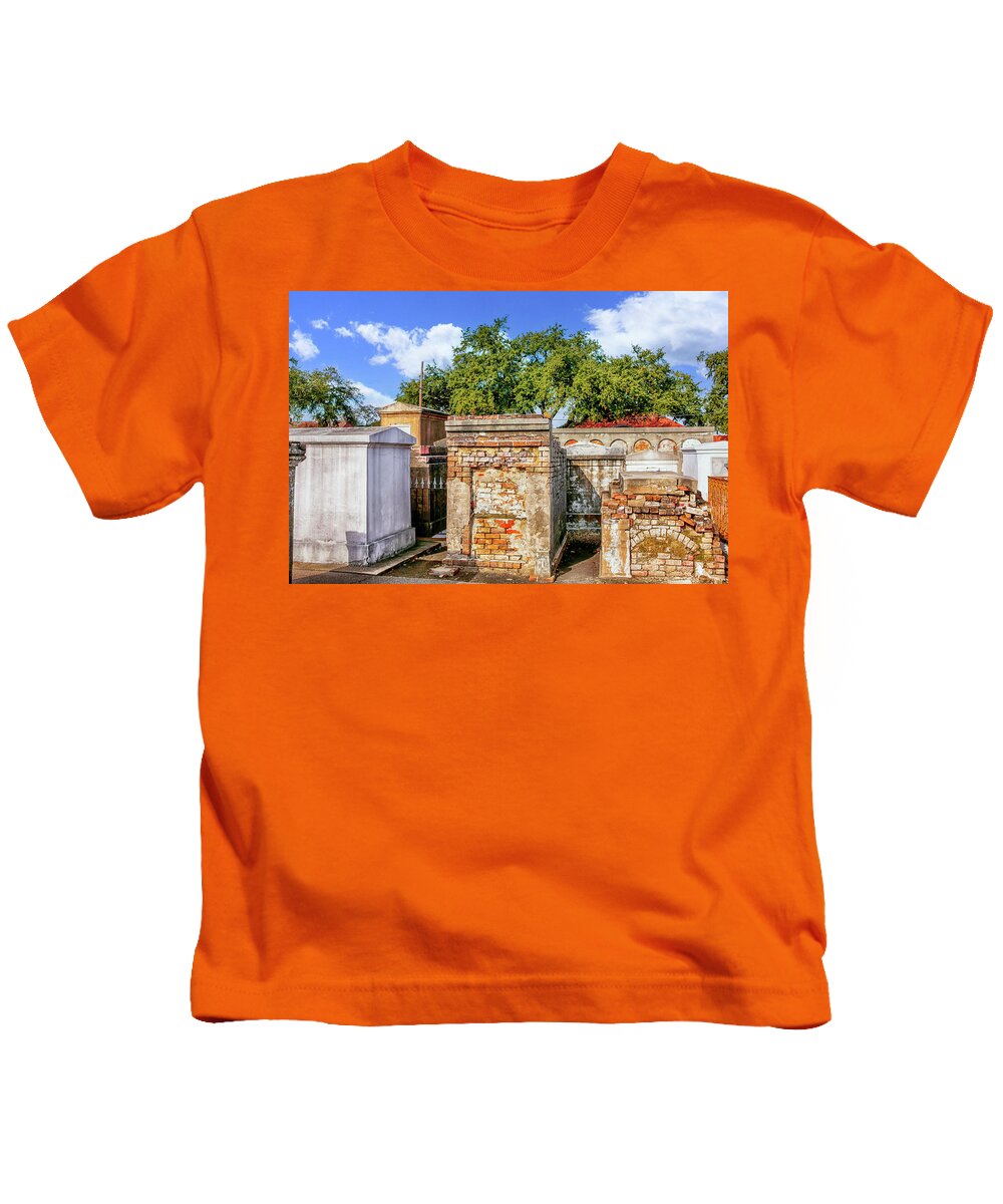 Cemetery Kids T-Shirt featuring the photograph CXemetery 1 New Orleans by Chris Smith