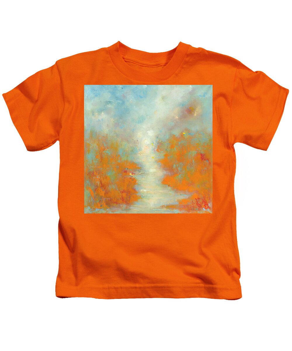 Trees Kids T-Shirt featuring the painting Distance by Roger Clarke