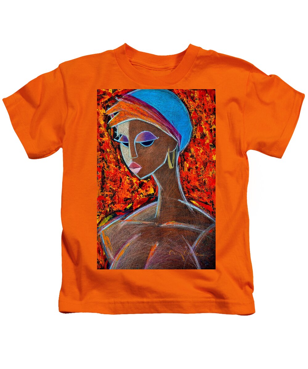 Puerto Rico Kids T-Shirt featuring the painting Encarnacion by Oscar Ortiz