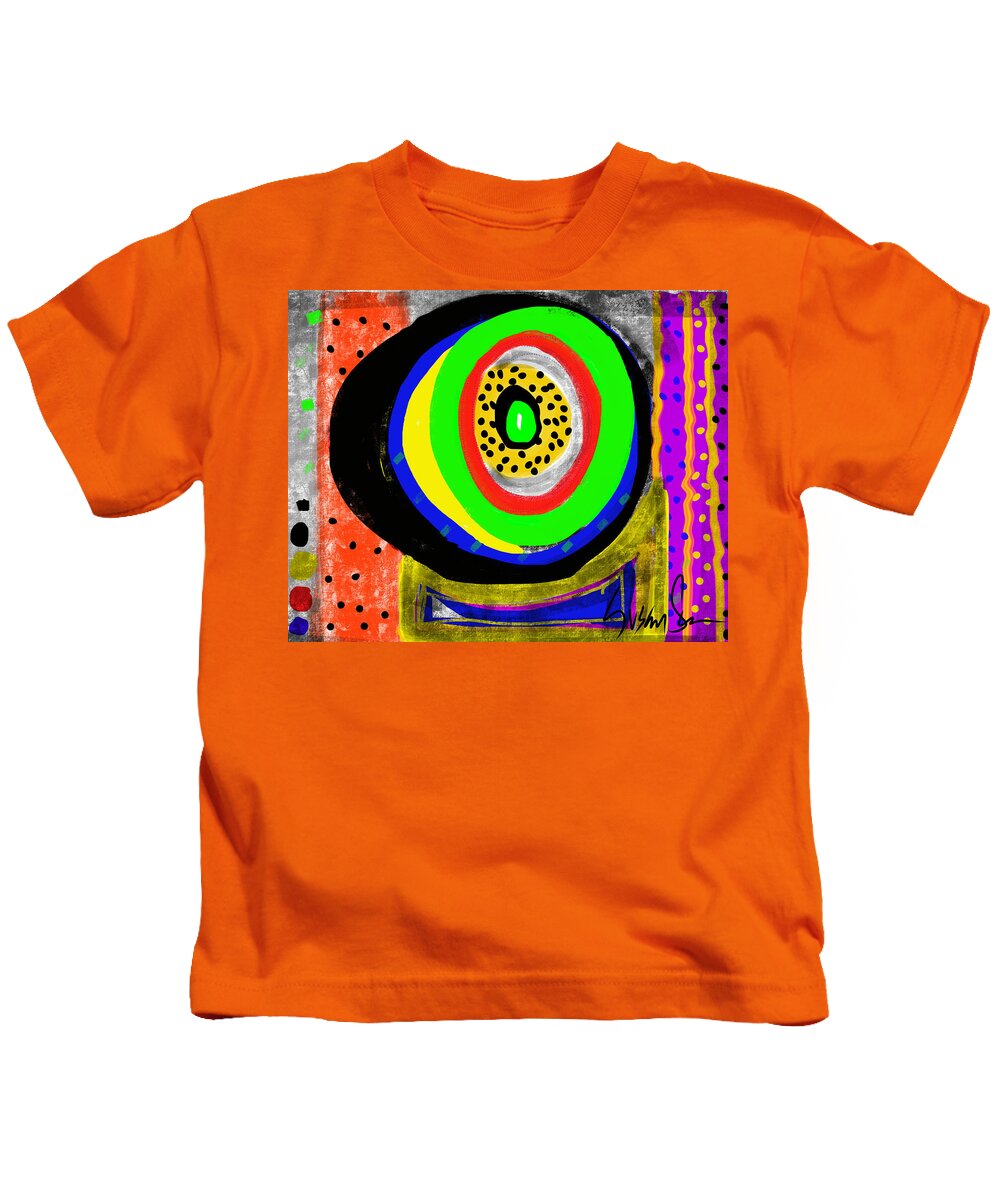 Colorful Kids T-Shirt featuring the digital art Fruitytuttie by Susan Fielder