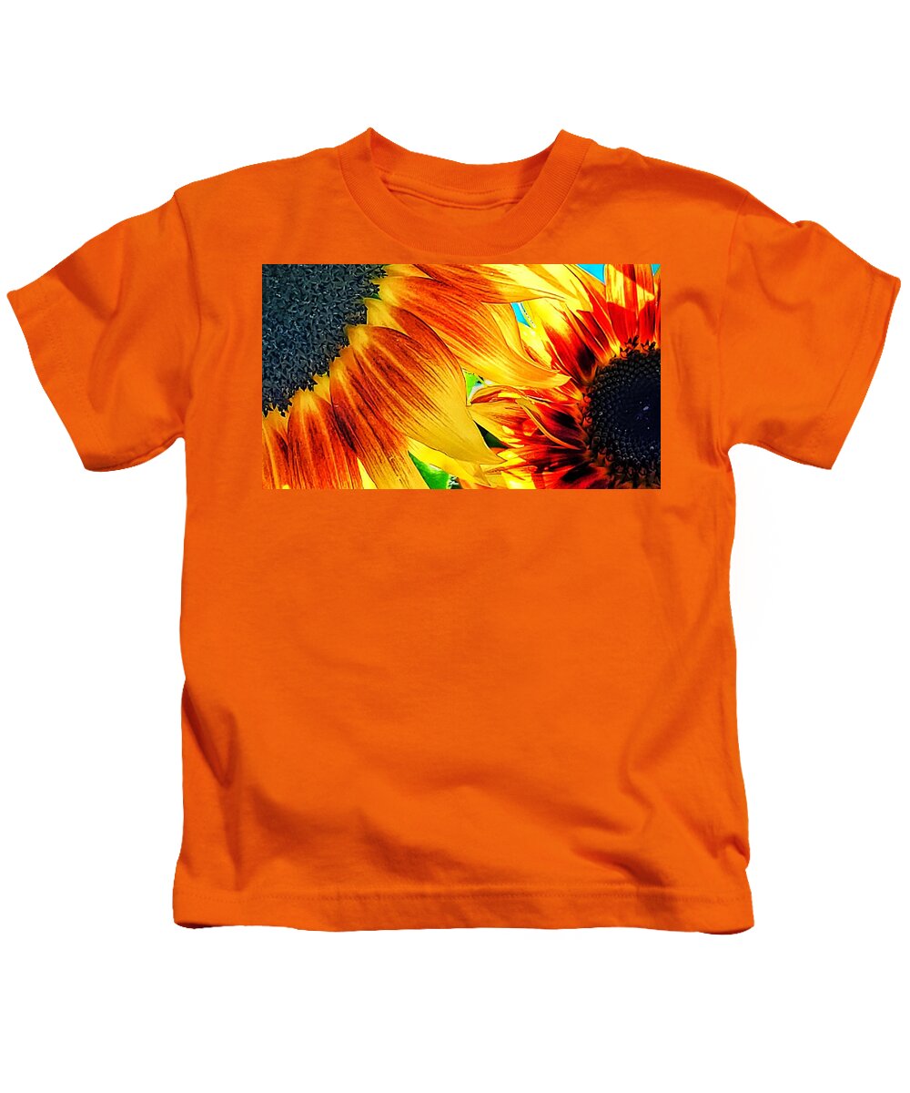 Sunflower Kids T-Shirt featuring the photograph Feel the Flow by Terry Ann Morris