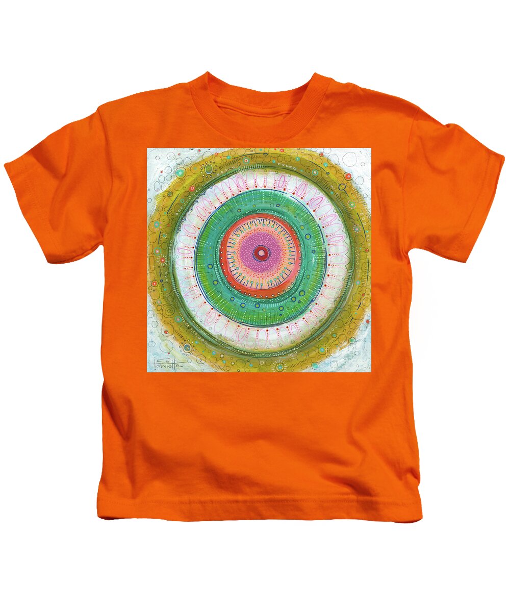 Determined Kids T-Shirt featuring the painting I Am Determined by Tanielle Childers