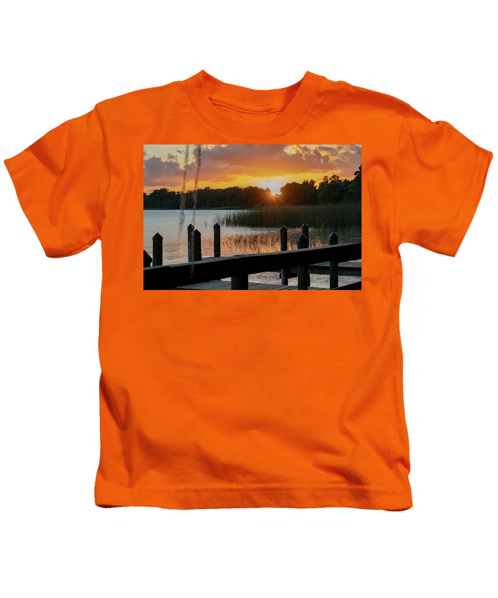 Mount Dora Kids T-Shirt featuring the photograph Lake Carlton Sunset by Todd Tucker