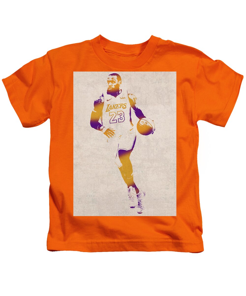 LeBron James Lakers Basketball Minimalist Vector Athletes Sports Series  Kids T-Shirt