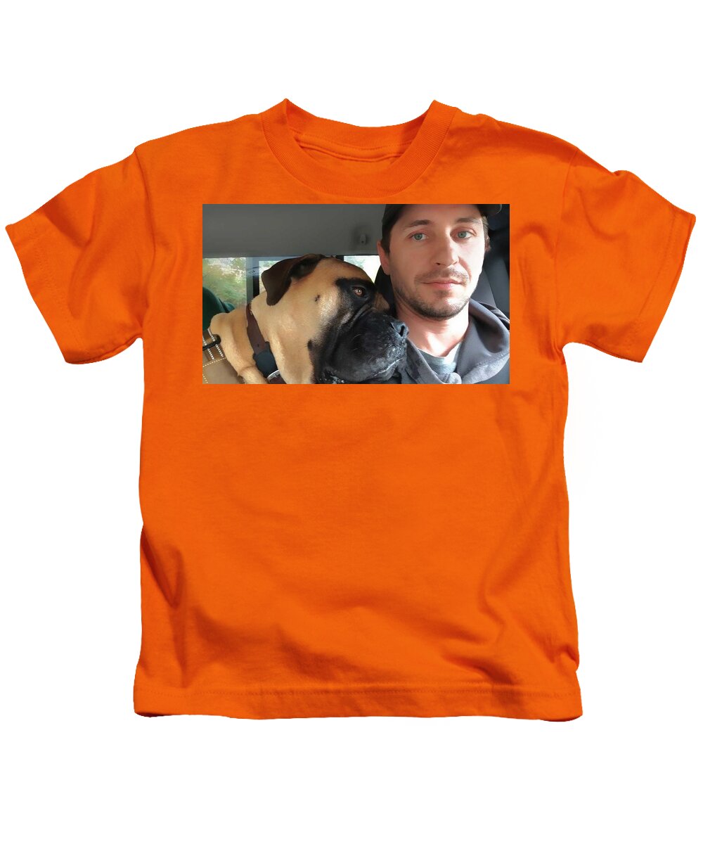  Kids T-Shirt featuring the photograph Mike and Hugo by Thomas Ashcraft