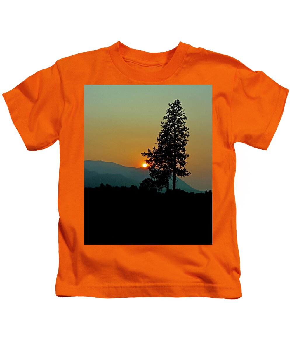 Montana Kids T-Shirt featuring the photograph Montana Sunset by Sarah Lilja