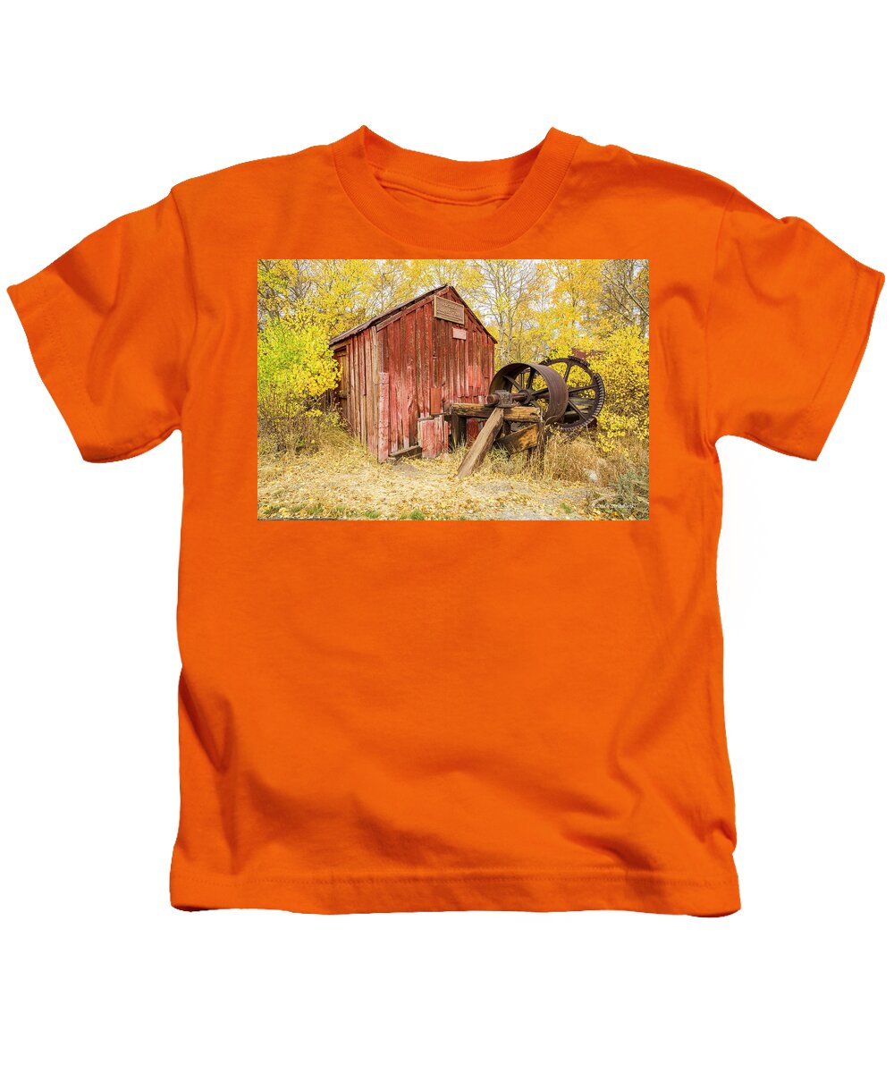 Shed Kids T-Shirt featuring the photograph Old Red Shed by Randy Bradley