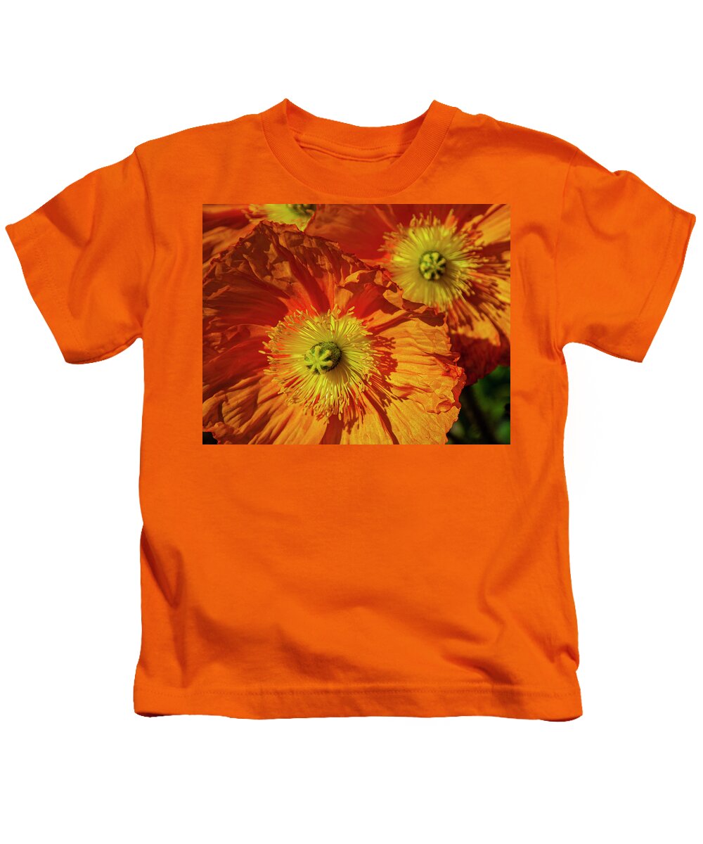 Bright Kids T-Shirt featuring the photograph Orange Flower by Matthew Bamberg